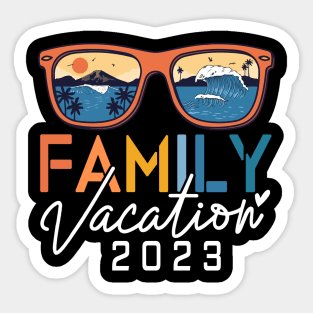 Family Vacation 2023 Beach Matching Summer Vacation 2023 Sticker